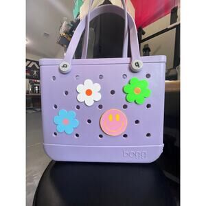 Lot of 4 Smiley Face and Daisy Bogg Bag Charms